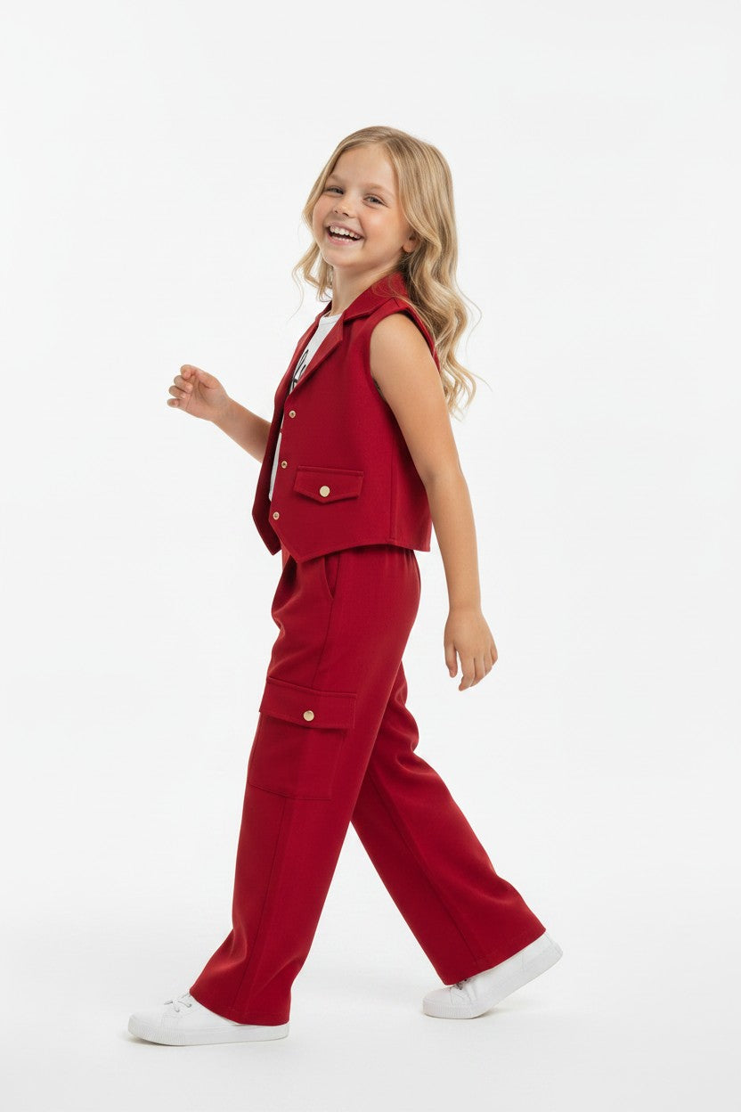 Chic Sleeveless Cargo Set
