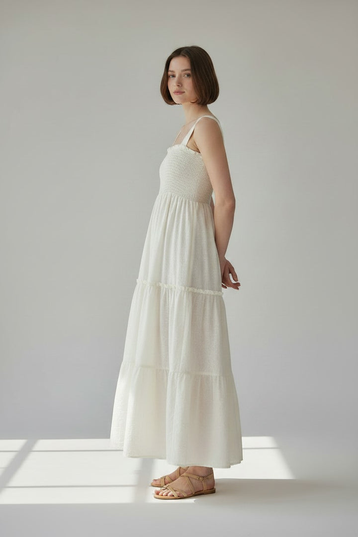 Floral Whispers Smocked Maxi Dress