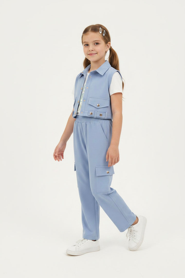 Chic Sleeveless Cargo Set