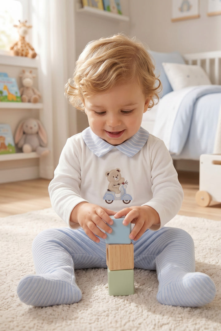Little Scooter Bear Footed Set
