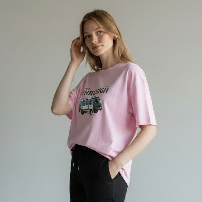 "Through" Graphic Oversized T-Shirt