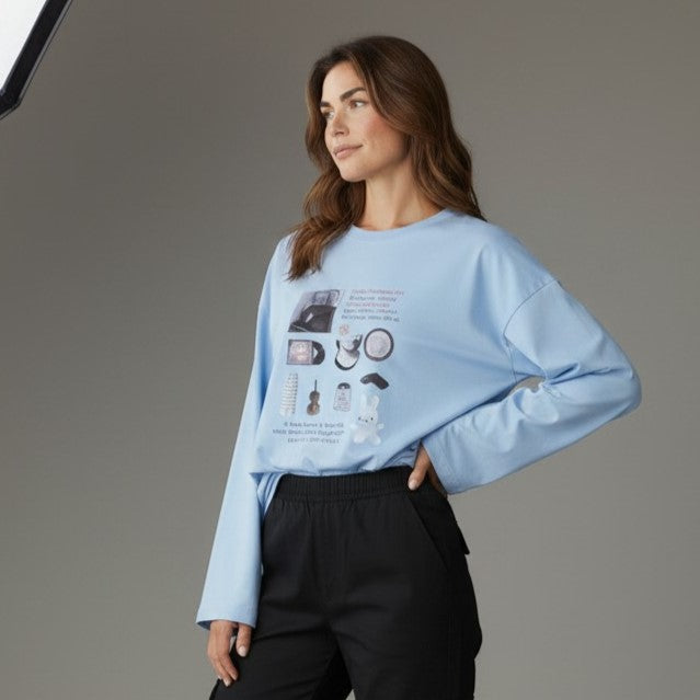 The 'Artsy Journal' Oversized Pullover