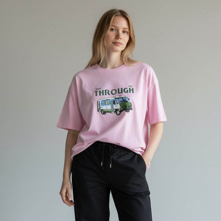 "Through" Graphic Oversized T-Shirt