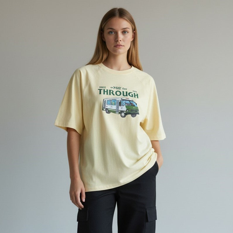"Through" Graphic Oversized T-Shirt