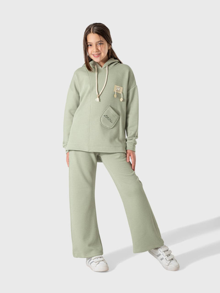 Waffle Knit Patch Pocket Training Suit