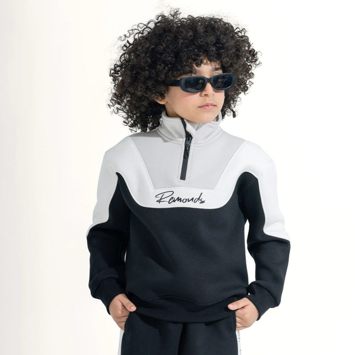 Contrast Quarter-Zip Set