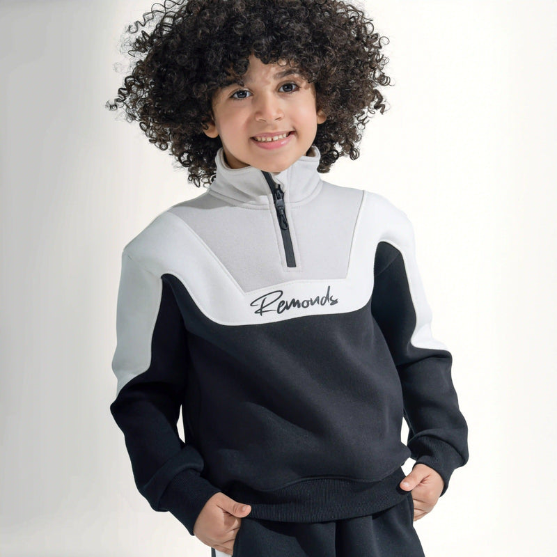 Contrast Quarter-Zip Set