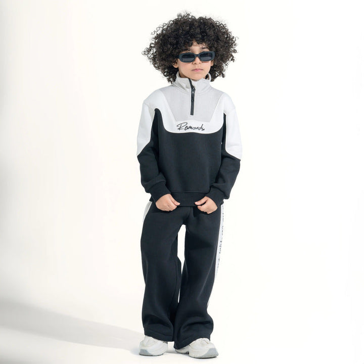 Contrast Quarter-Zip Set