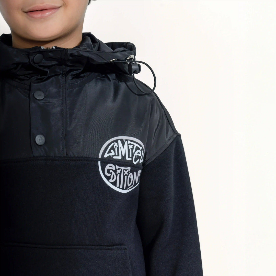 Urban Tag Mixed Hoodie