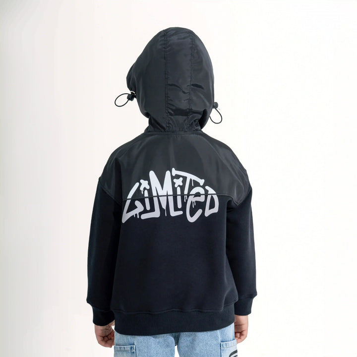 Urban Tag Mixed Hoodie