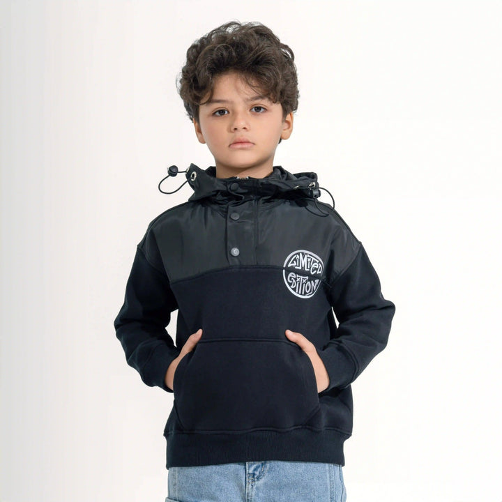 Urban Tag Mixed Hoodie