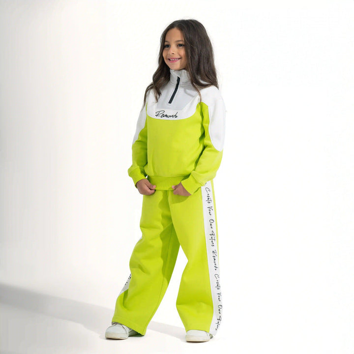 Color-Block Wide-Leg Tracksuit