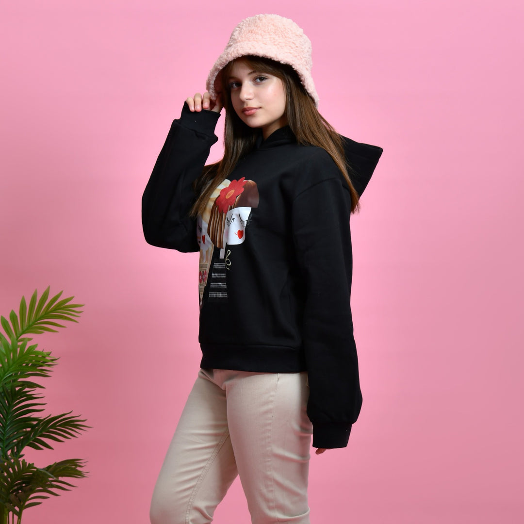 Cute Duo Graphic Hoodie