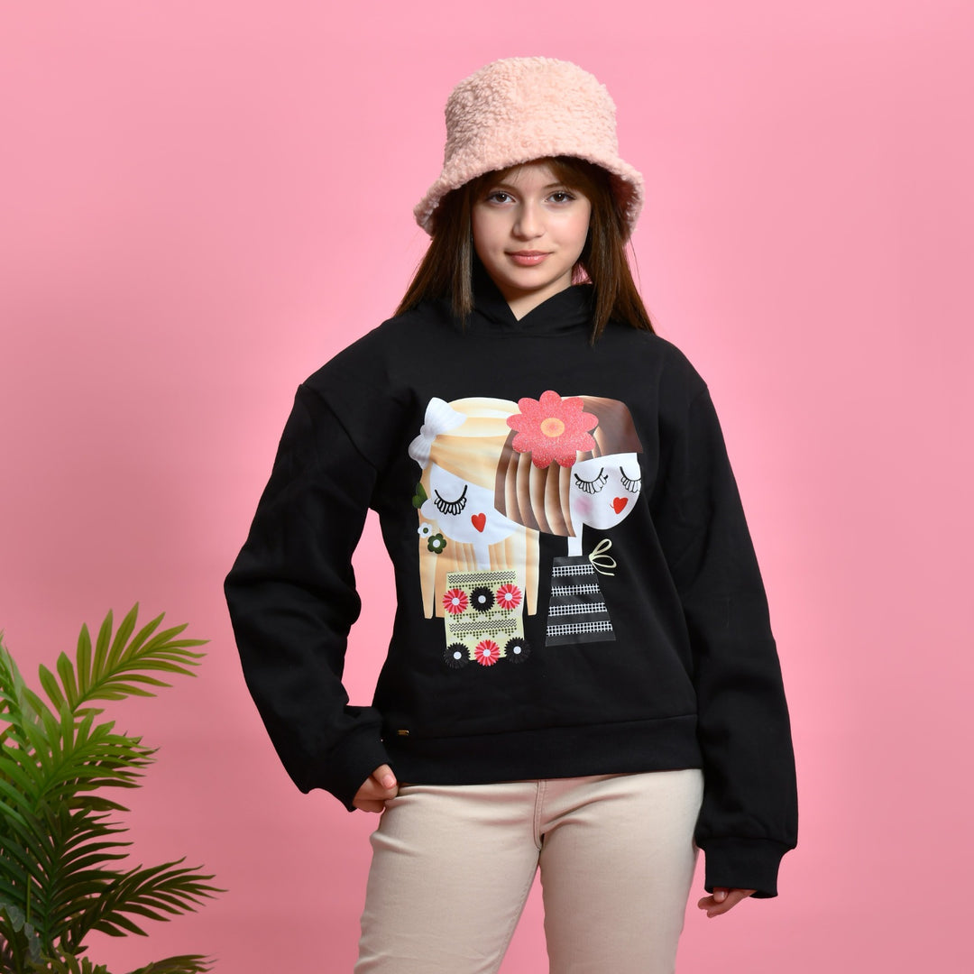 Cute Duo Graphic Hoodie