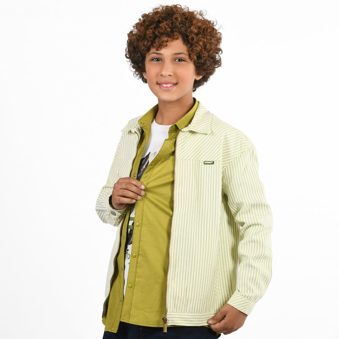 Olive Explorer Pinstripe Set