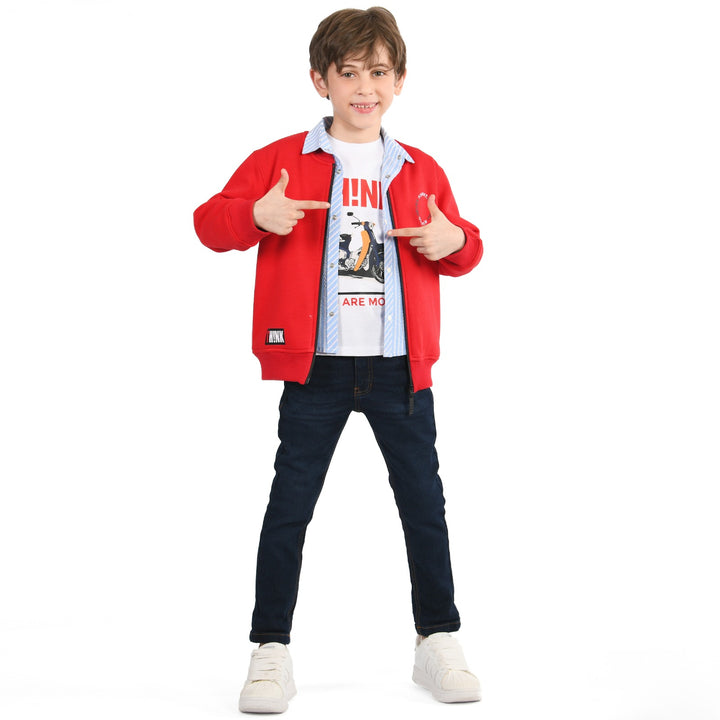 Sporty Red Varsity Combo