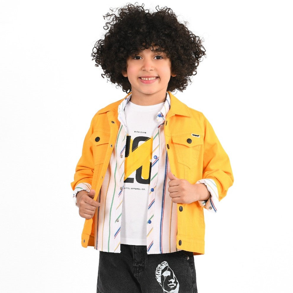 Mustard Denim & Striped Layers