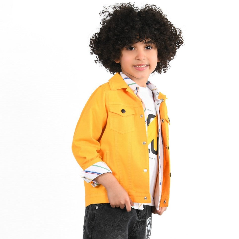 Mustard Denim & Striped Layers