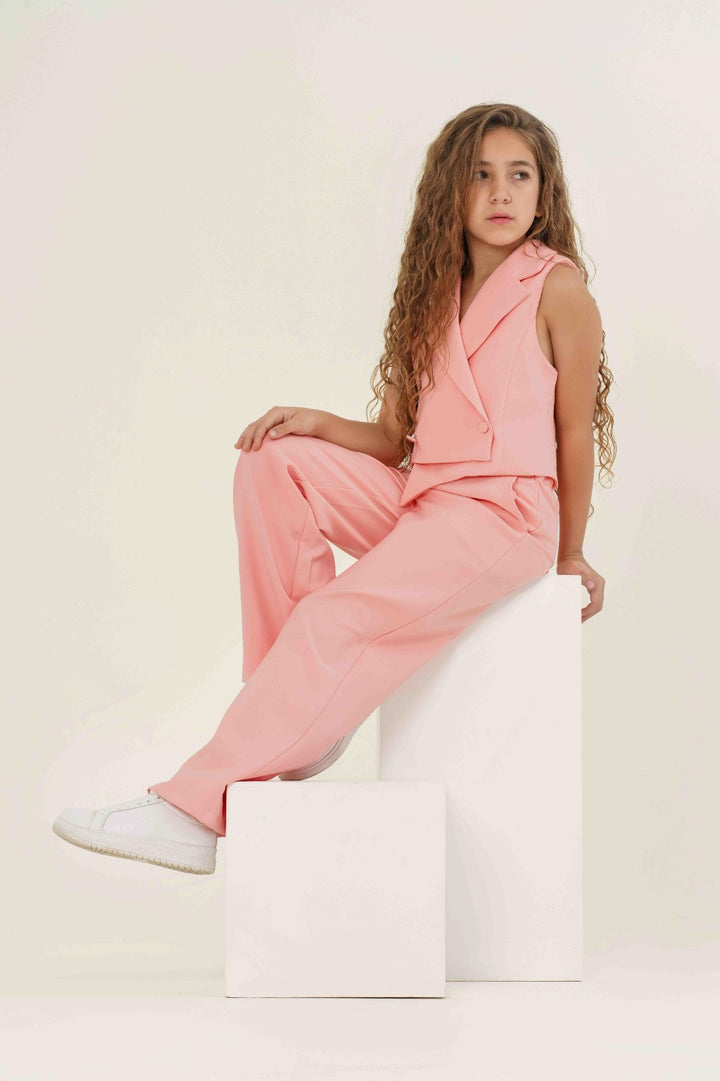 Modern Chic Asymmetric Vest & Wide-Leg Pant Set