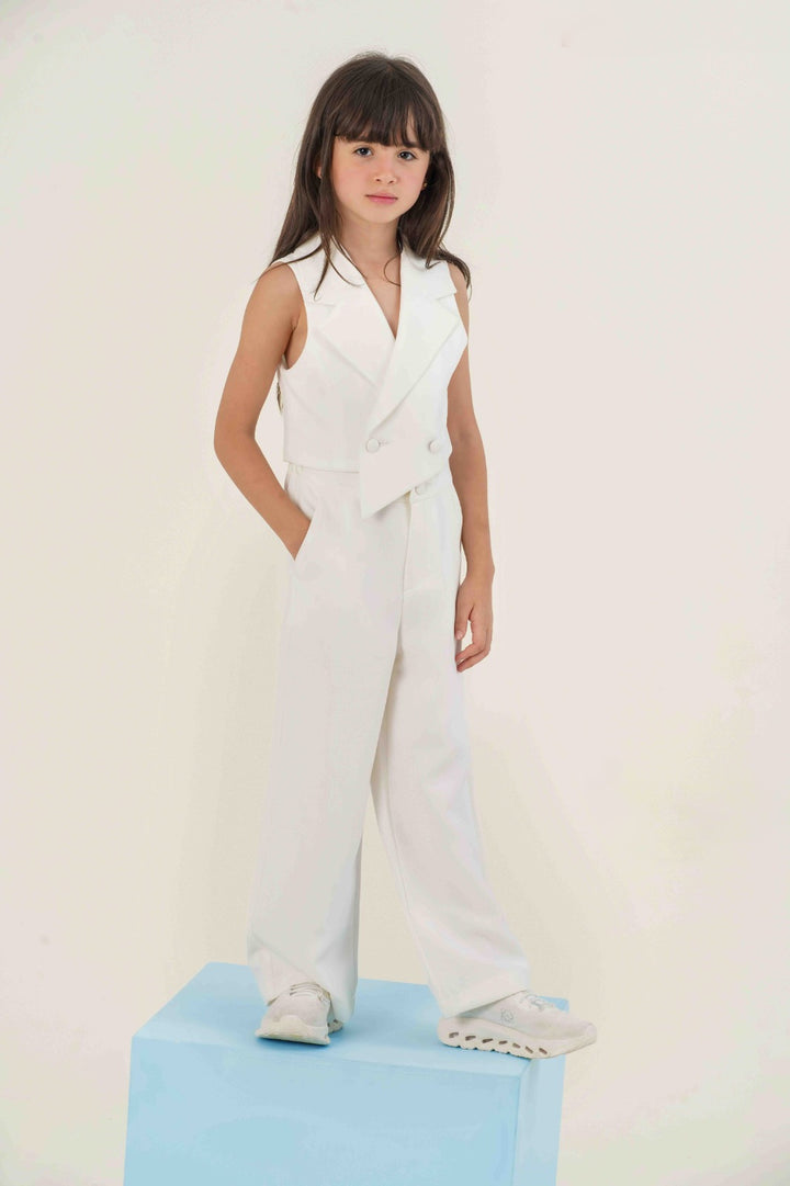 Modern Chic Asymmetric Vest & Wide-Leg Pant Set