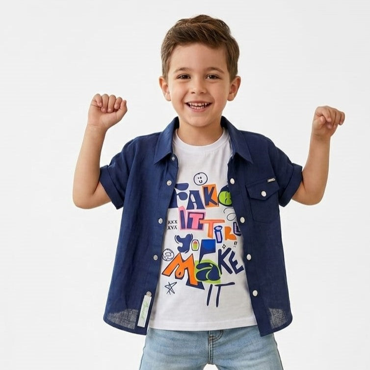 Junior "Street Art" Navy Layered Set