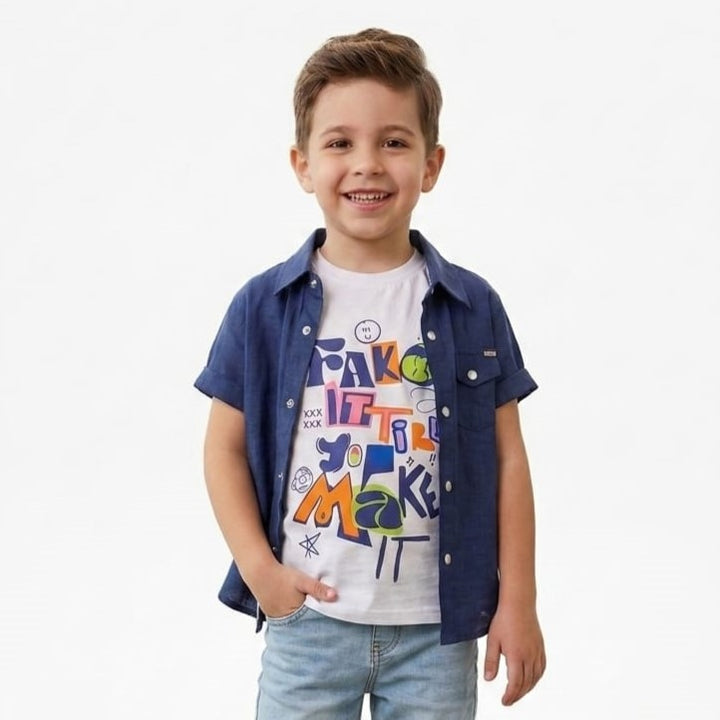 Junior "Street Art" Navy Layered Set