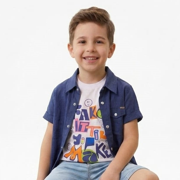 Junior "Street Art" Navy Layered Set