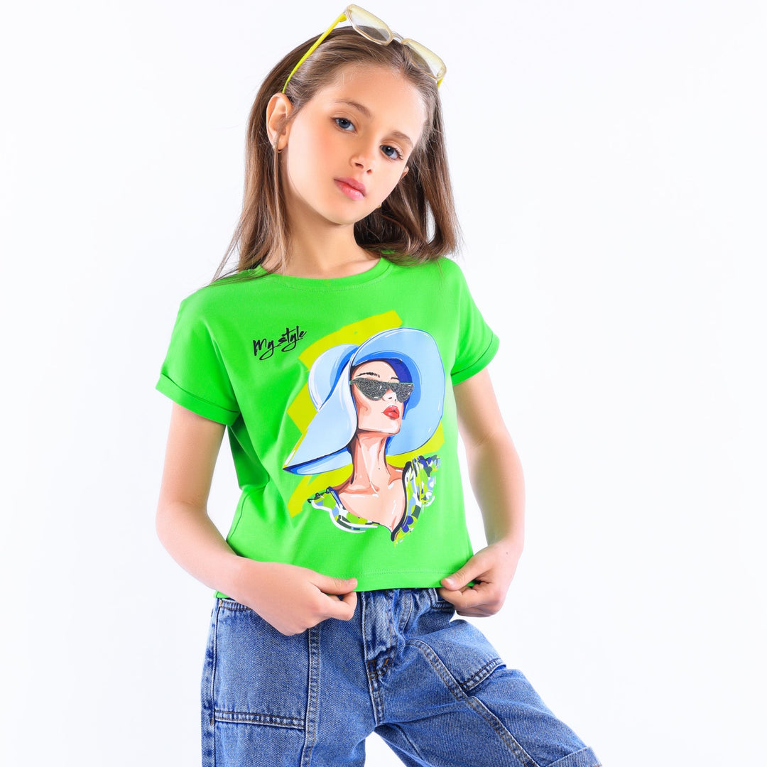 Summer Vibes Pop Art Girl's T-Shirt