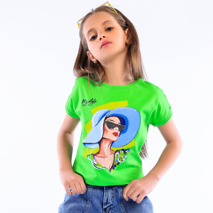 Summer Vibes Pop Art Girl's T-Shirt