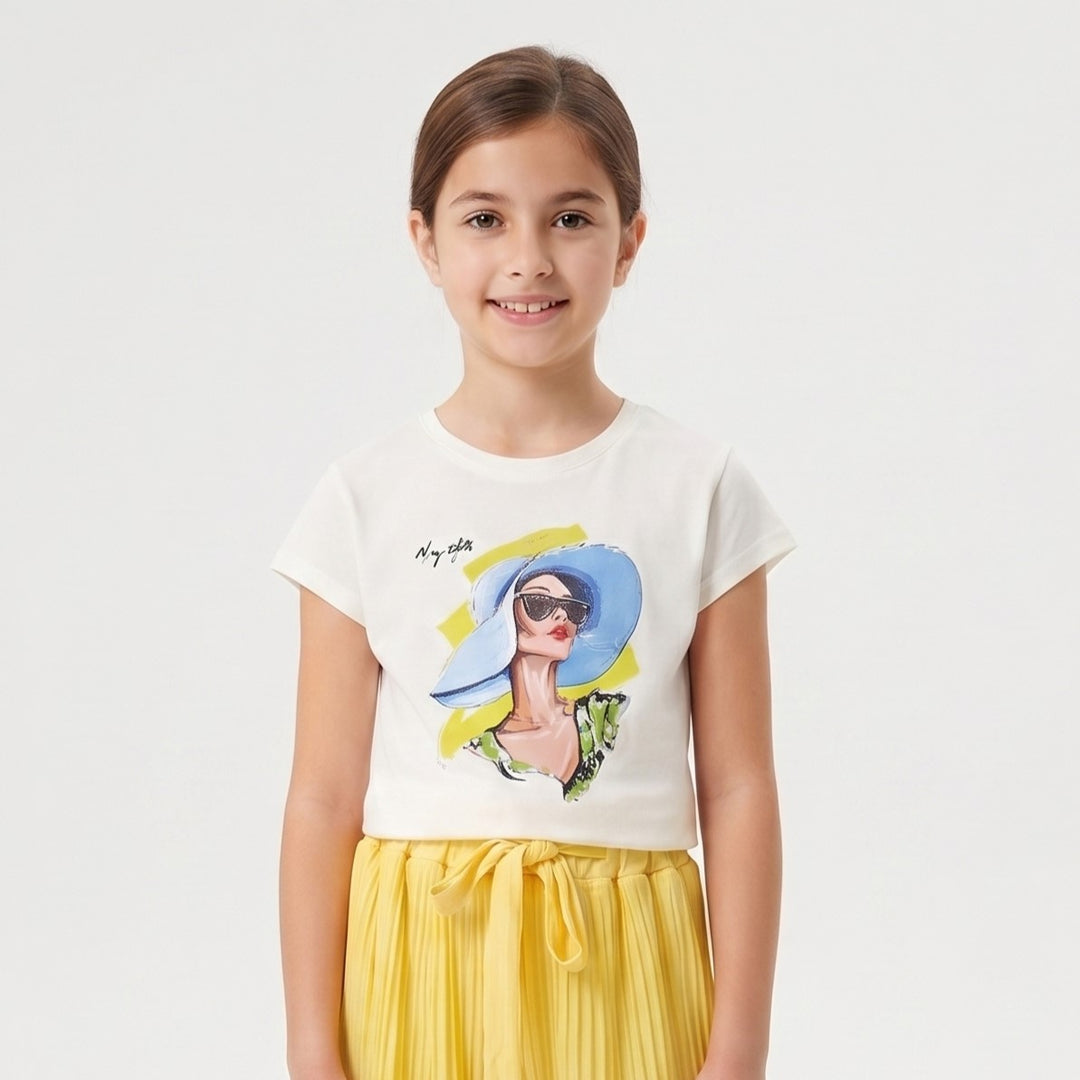 Summer Vibes Pop Art Girl's T-Shirt