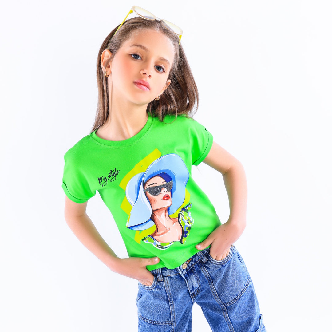 Summer Vibes Pop Art Girl's T-Shirt