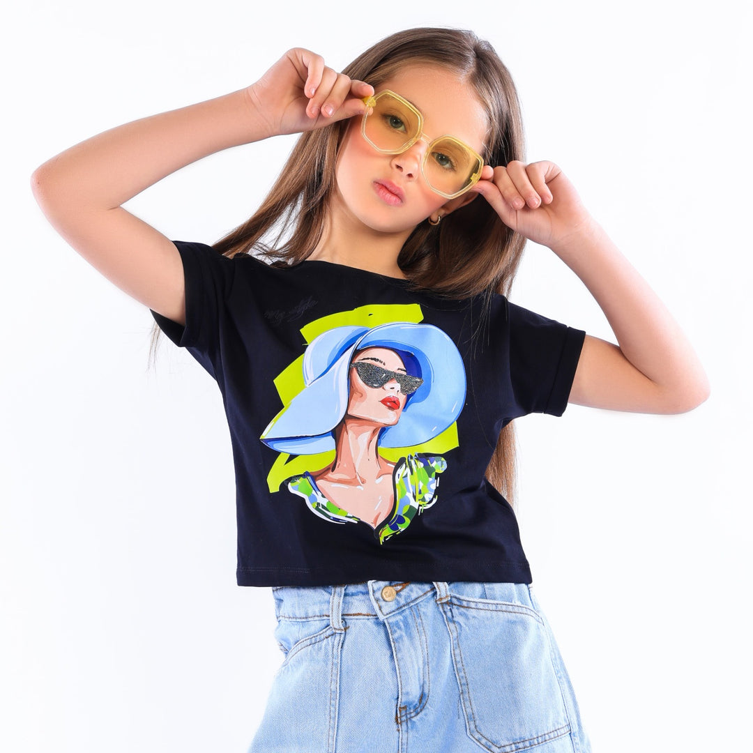 Summer Vibes Pop Art Girl's T-Shirt
