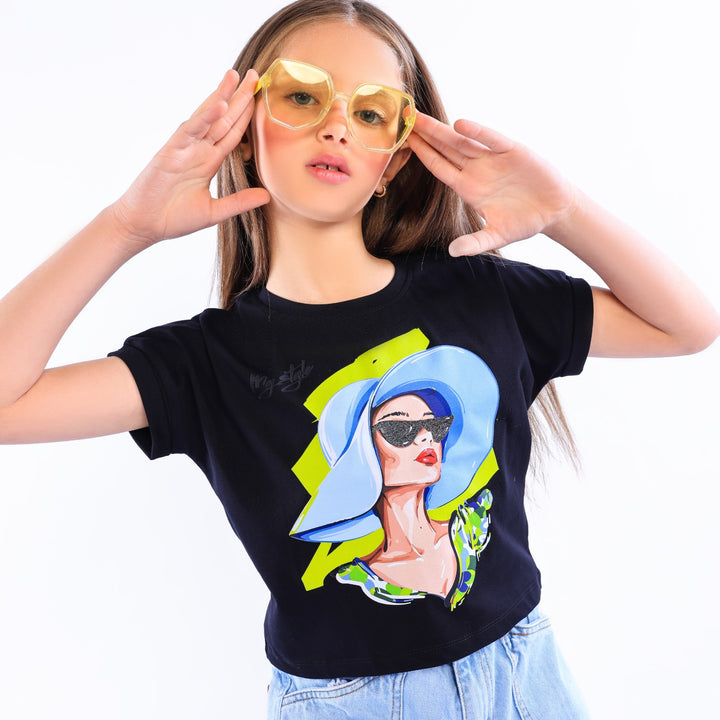 Summer Vibes Pop Art Girl's T-Shirt
