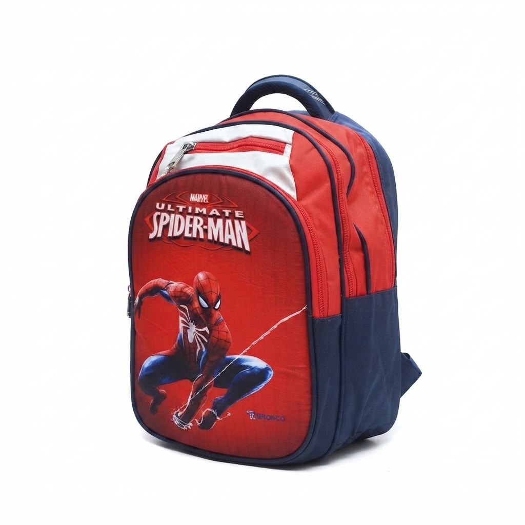 Marvel Ultimate Spider-Man Action School Backpack - Red & Blue