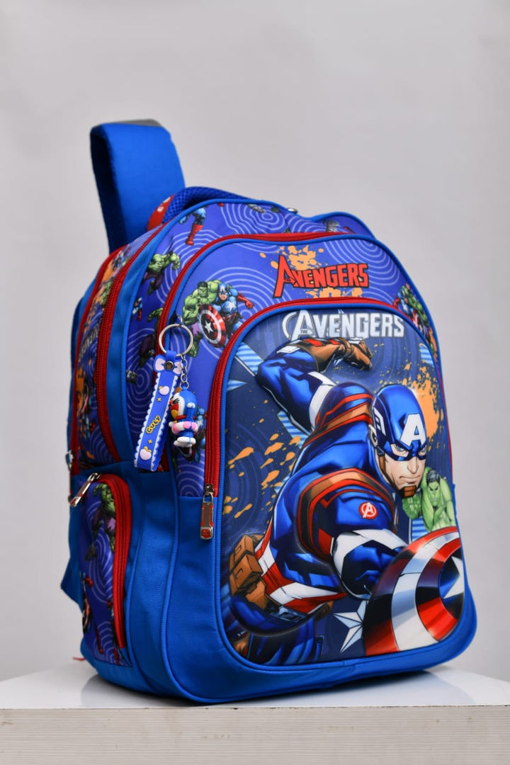 Marvel Avengers Captain America 3D Embossed School Backpack