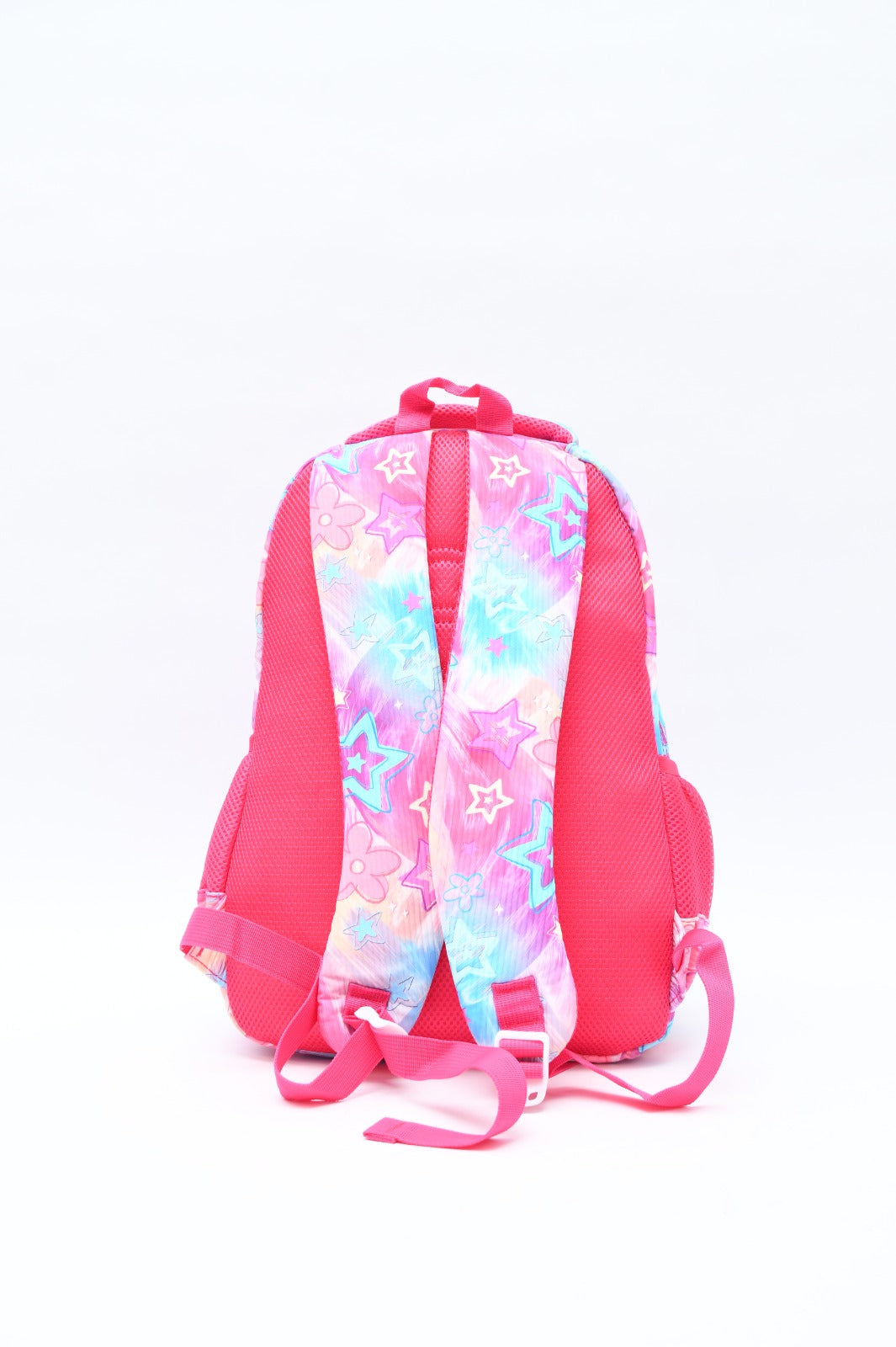 Magical Pastel Star Print School Backpack with Front Buckles
