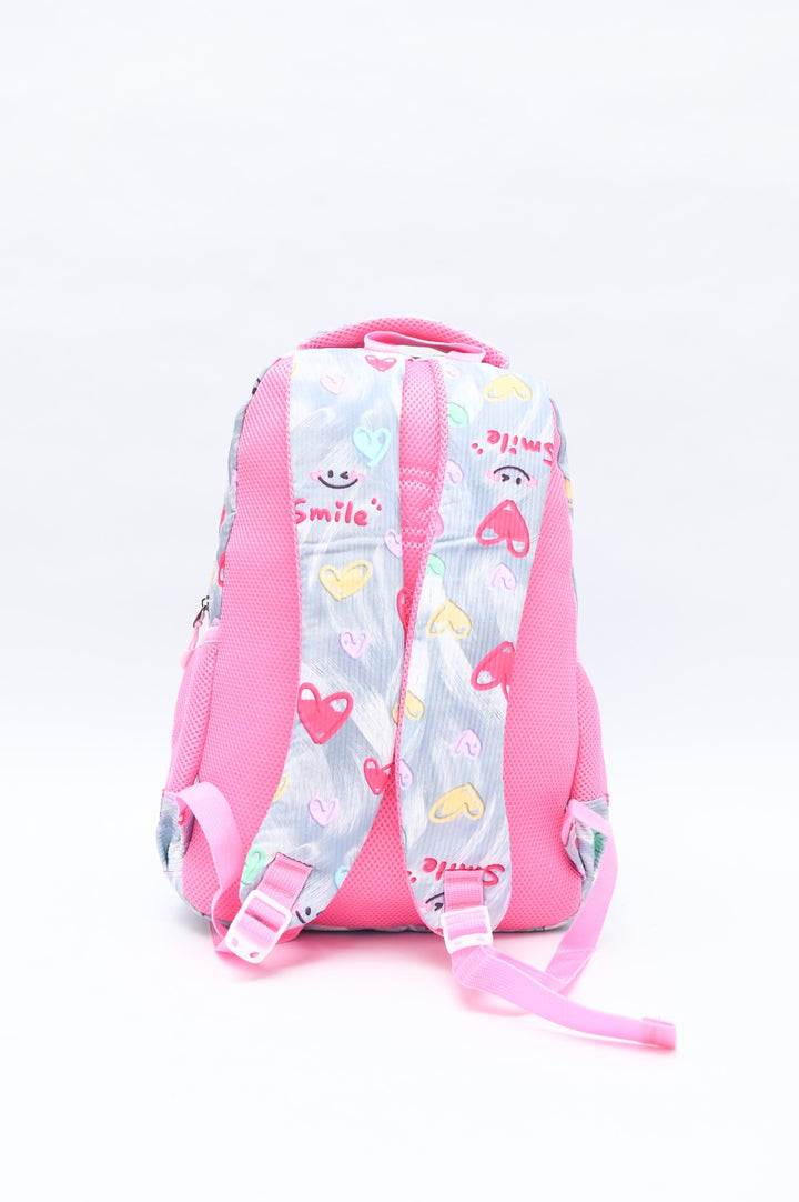 Cute Hearts & Stars Printed Student School Backpack
