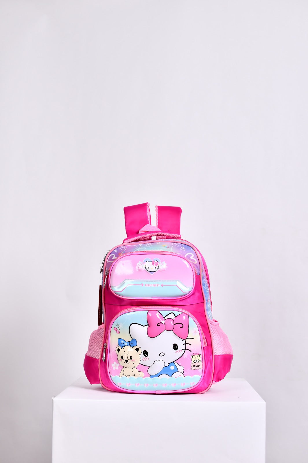 Adorable Hello Kitty 3D Embossed Girls' School Backpack