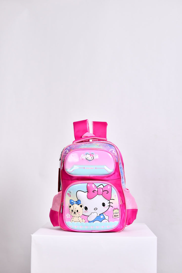 Adorable Hello Kitty 3D Embossed Girls' School Backpack