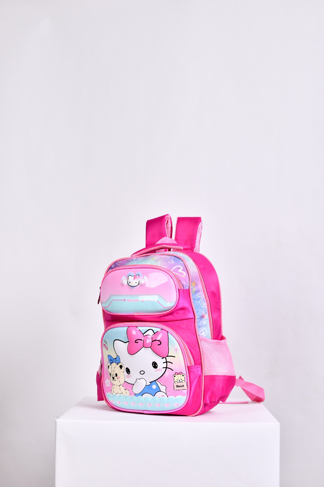 Adorable Hello Kitty 3D Embossed Girls' School Backpack