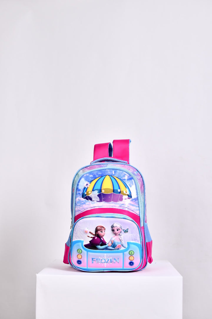 Magical Frozen Elsa & Anna 3D Embossed Girls' School Backpack