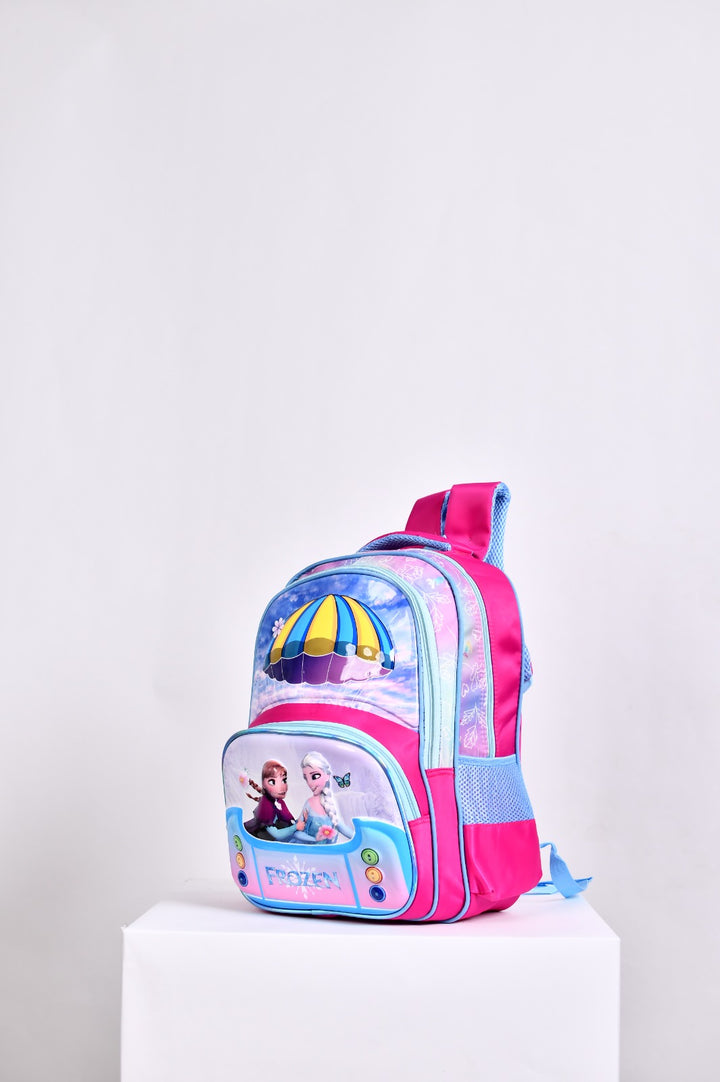 Magical Frozen Elsa & Anna 3D Embossed Girls' School Backpack