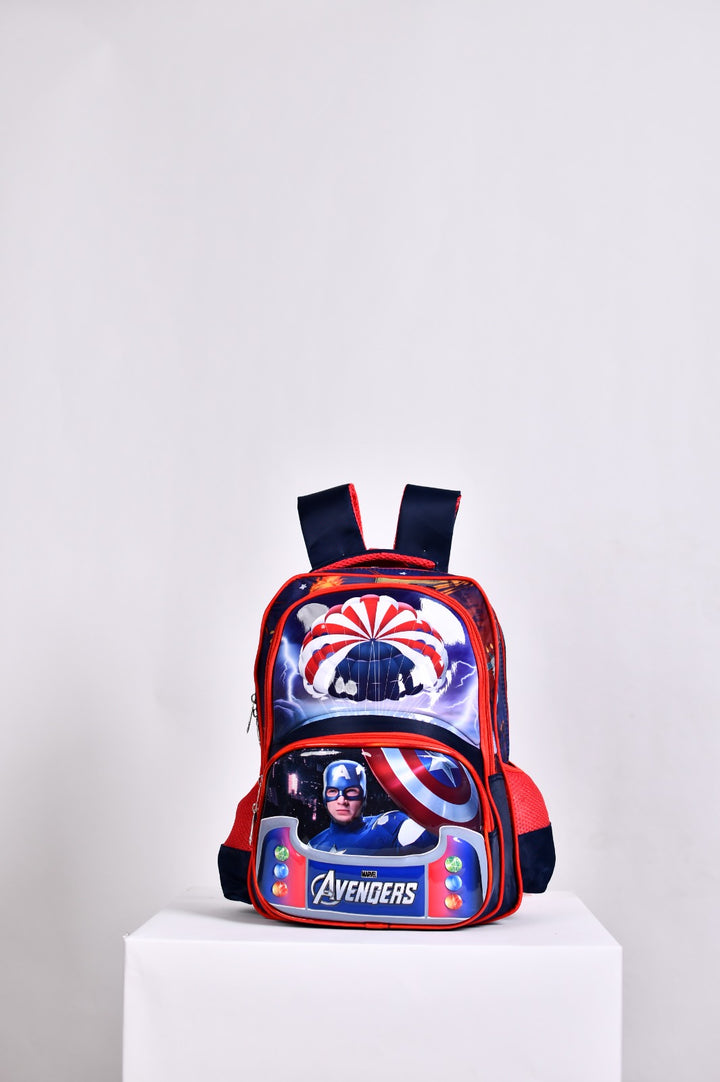 Action-Packed Captain America Multi-Pocket Kids' School Bag