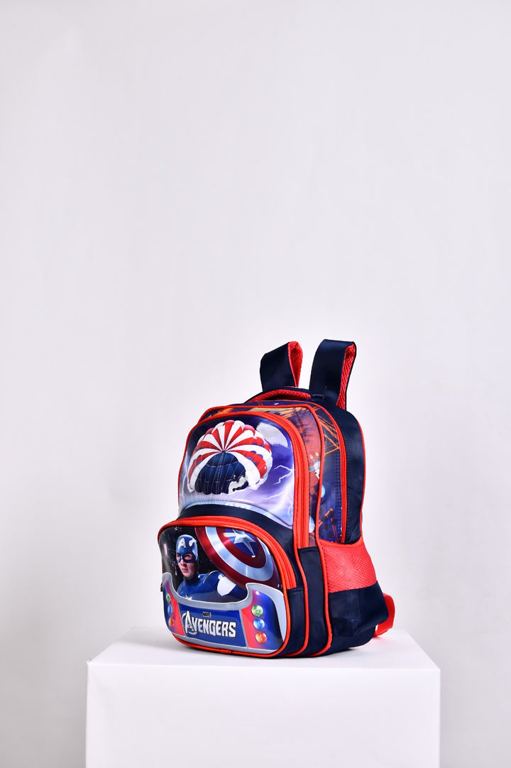 Action-Packed Captain America Multi-Pocket Kids' School Bag