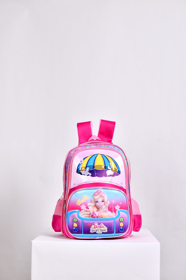 Girls' 3D Cute Barbie Character School Backpack