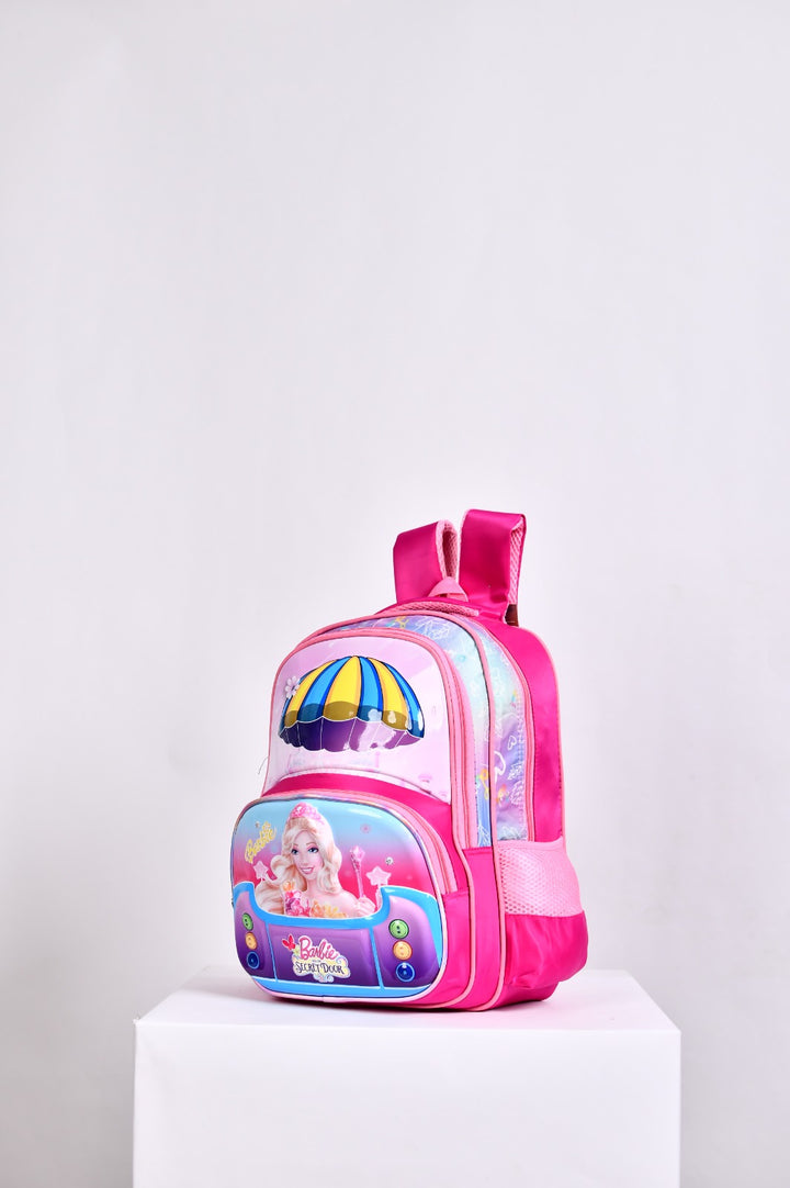Girls' 3D Cute Barbie Character School Backpack