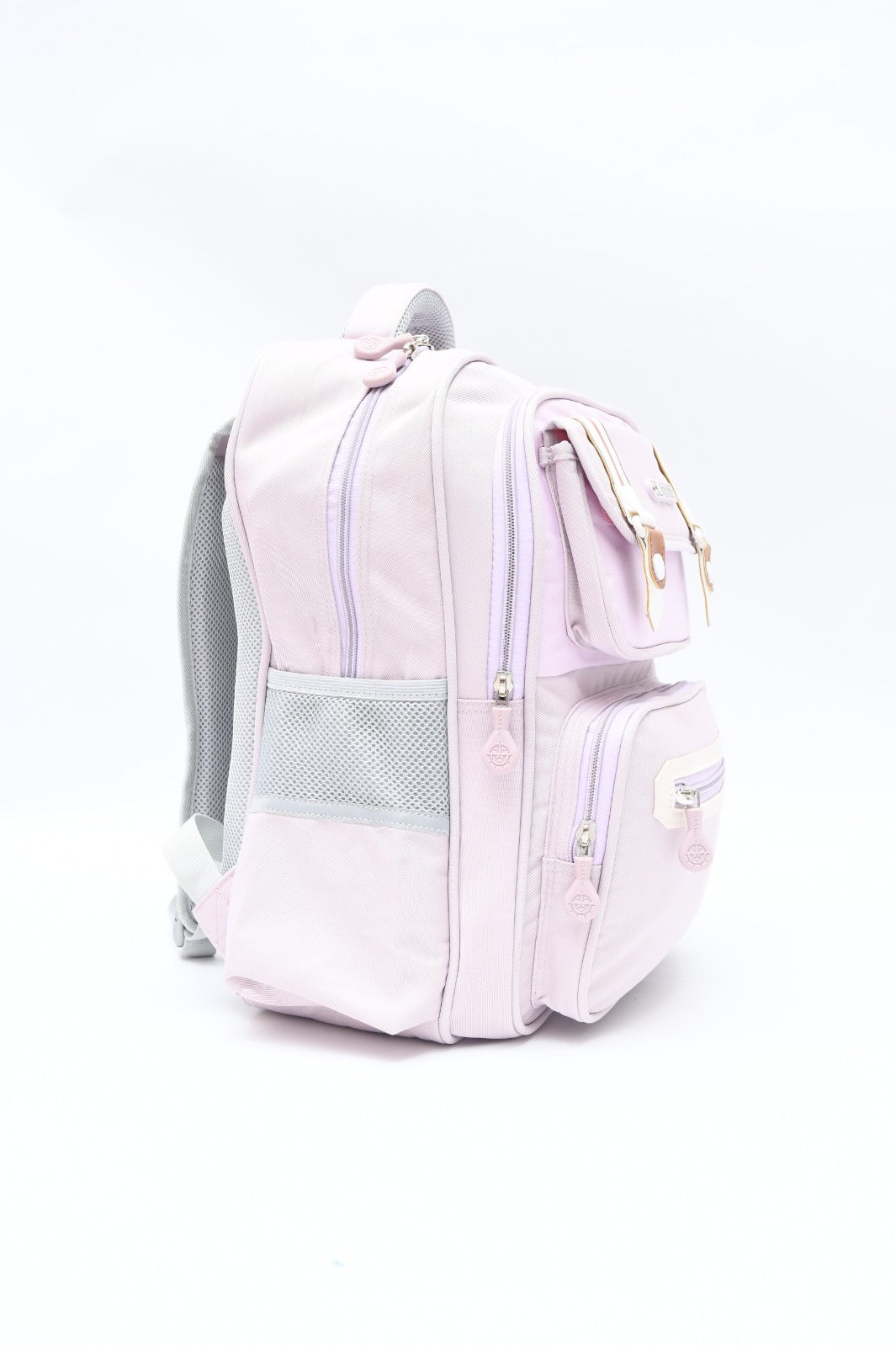 Classic Multi-Pocket School Backpack with Buckle Detail