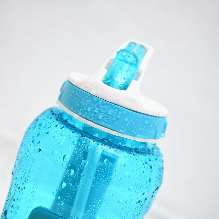 Cool Gear Reusable Sports Water Bottle with Gel Freezer Stick & Flip Straw