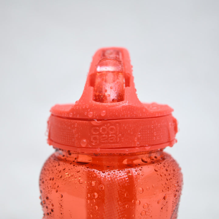 Cool Gear Reusable Sports Water Bottle with Gel Freezer Stick & Flip Straw