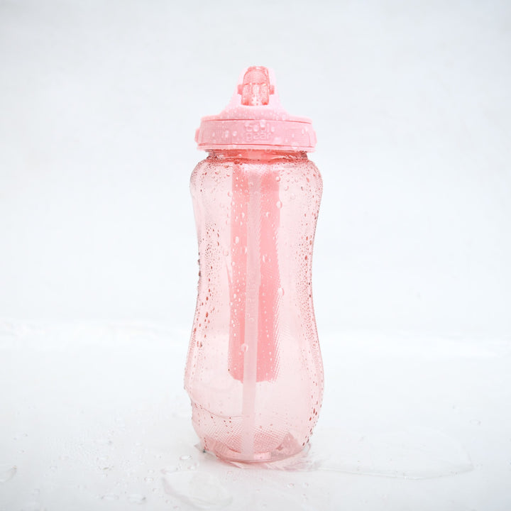 Cool Gear Reusable Sports Water Bottle with Gel Freezer Stick & Flip Straw